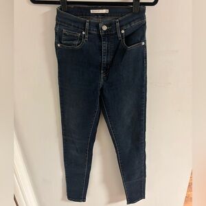 Dark Blue Levi’s Mile High Super Skinny Jeans